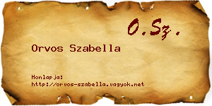 Orvos Szabella névjegykártya
